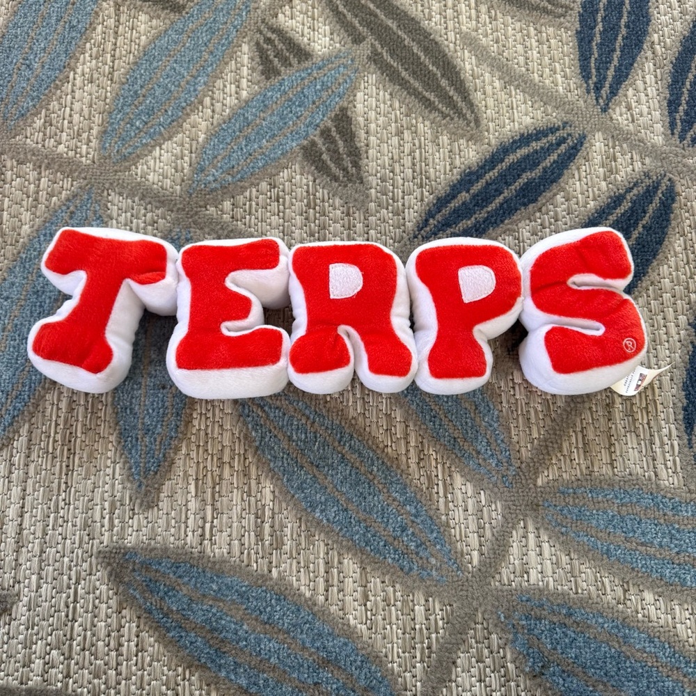 University of Maryland Terrapins "Terps" Stuffed Word Plush Herrington Red White